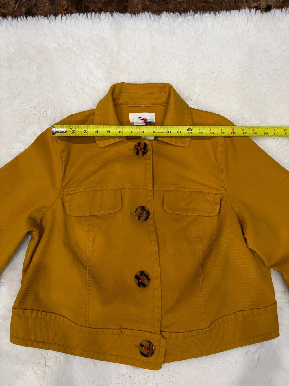 Anthropologie Plus,Size 1X,Mustard Bell-Sleeve Jacket - Picture 10 of 17